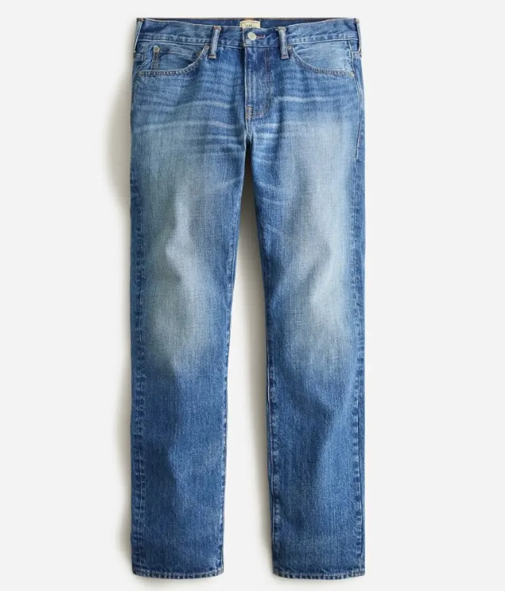 J.Crew 484 Slim-fit Jean Mens 33x30 Blue Three-Year-Wash Denim Straight Zip Fly
